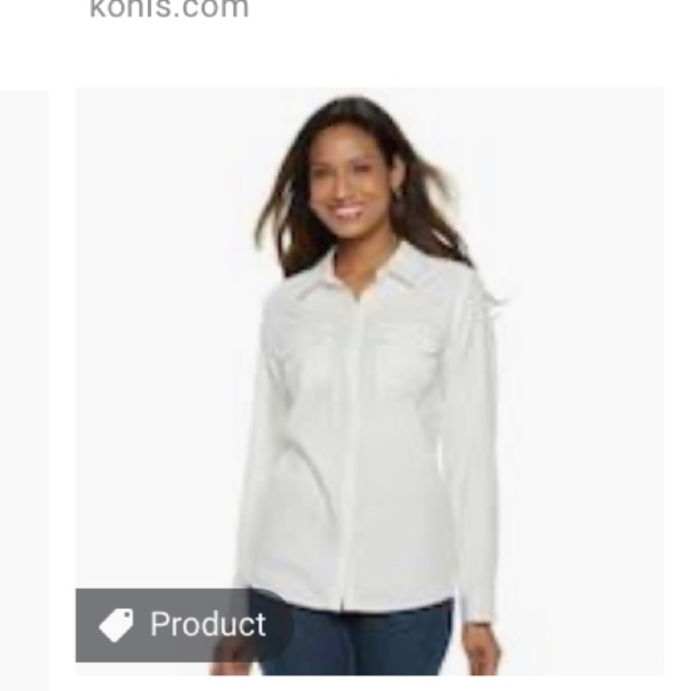 Croft & Barrow Ladies Classic Soft Shirt-NWT-Large